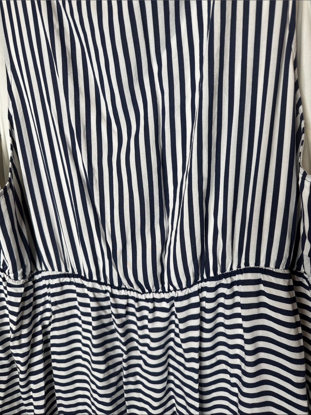 torrid Navy & White Striped Tiered V-Neck Maxi Dress - Picture 5 of 5